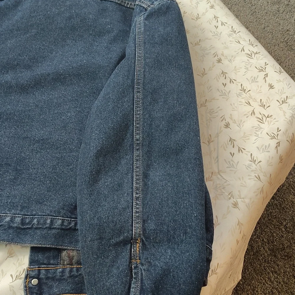 VINTAGE LEVI STRAUSS & CO. MENS WOOL LINED JEAN JACKET - Picture 16 of 16